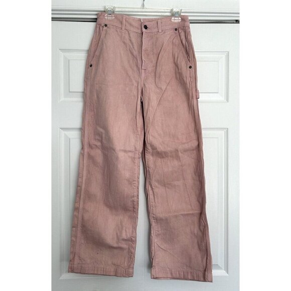 Madewell x MN Dye Studio The Perfect Vintage Wide Leg Jean Shaded Pink Size 28